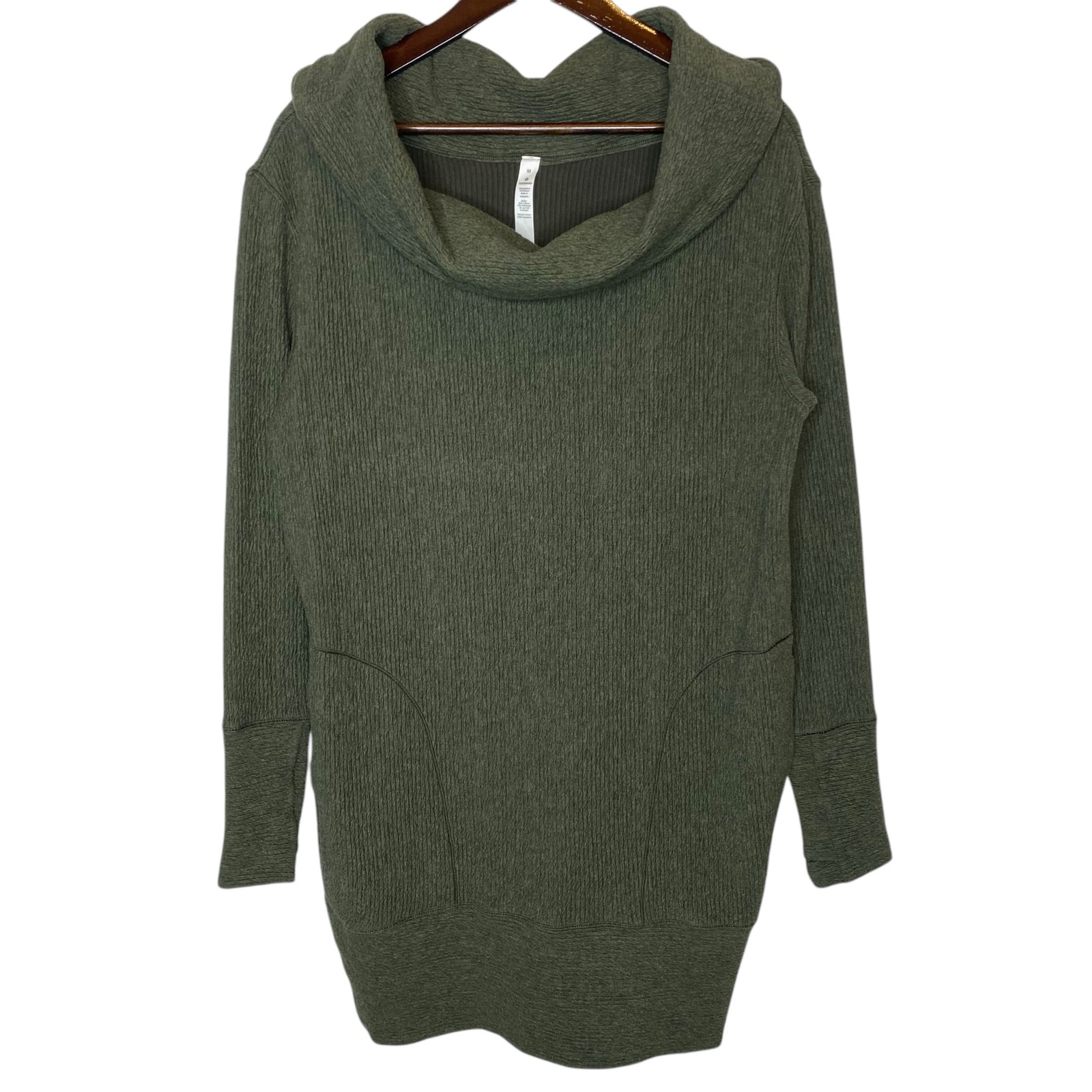 Lululemon Along the Way Dress in Heathered Dark Olive size Medium