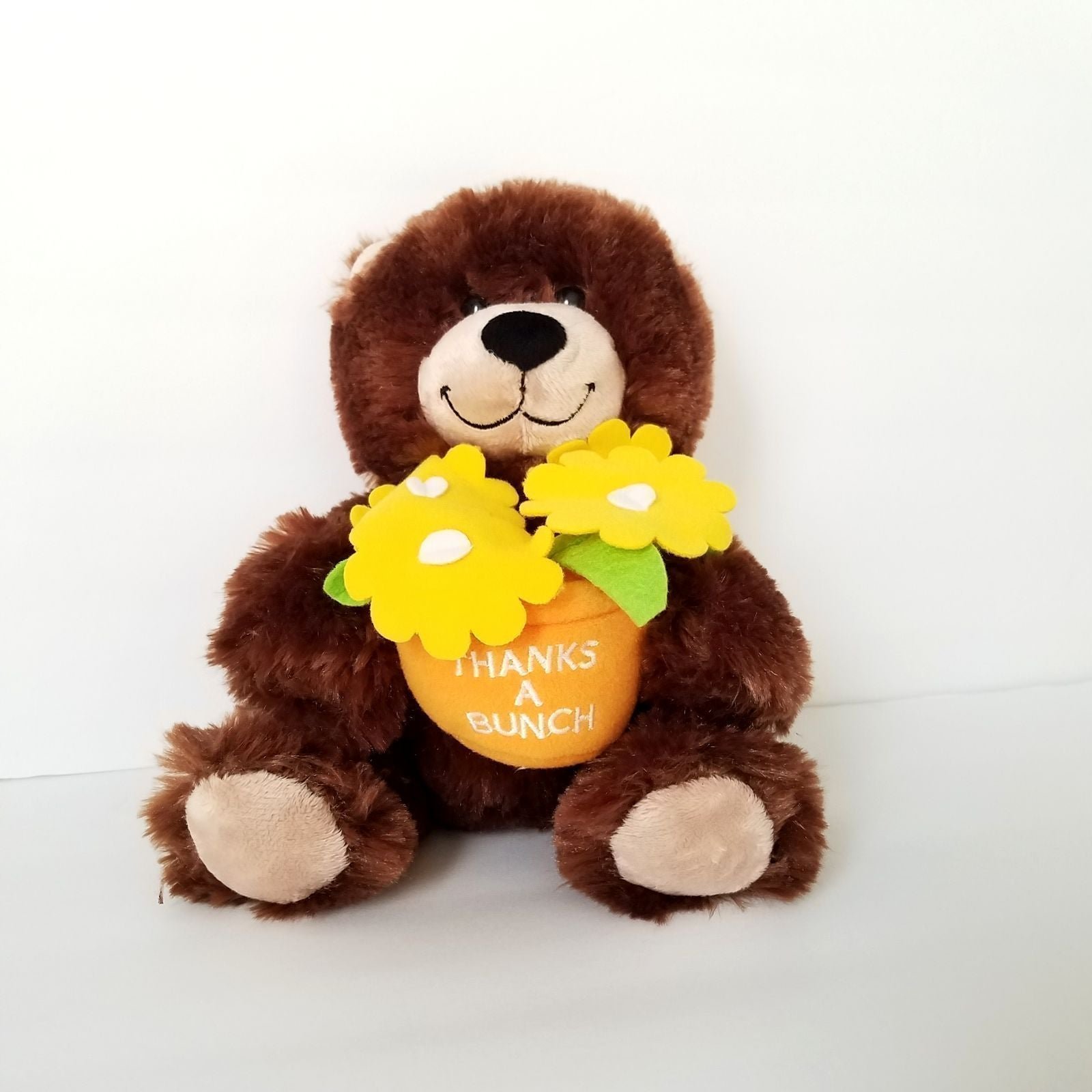 Rare Build a Bear Bear Plush 8 Flower Pot Retired
