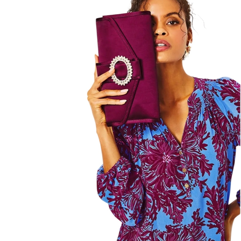 Lilly Pulitzer Benton Clutch Amarena Cherry