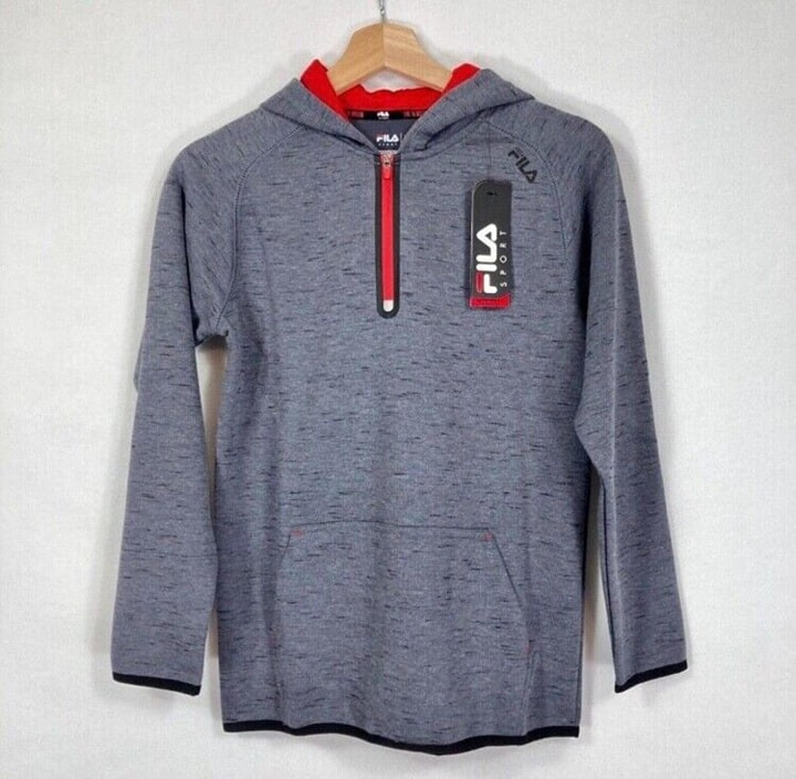 Fila Kids Hoodie Fleece Kangaroo Pocket Pullover School Outdoors Play NWT S