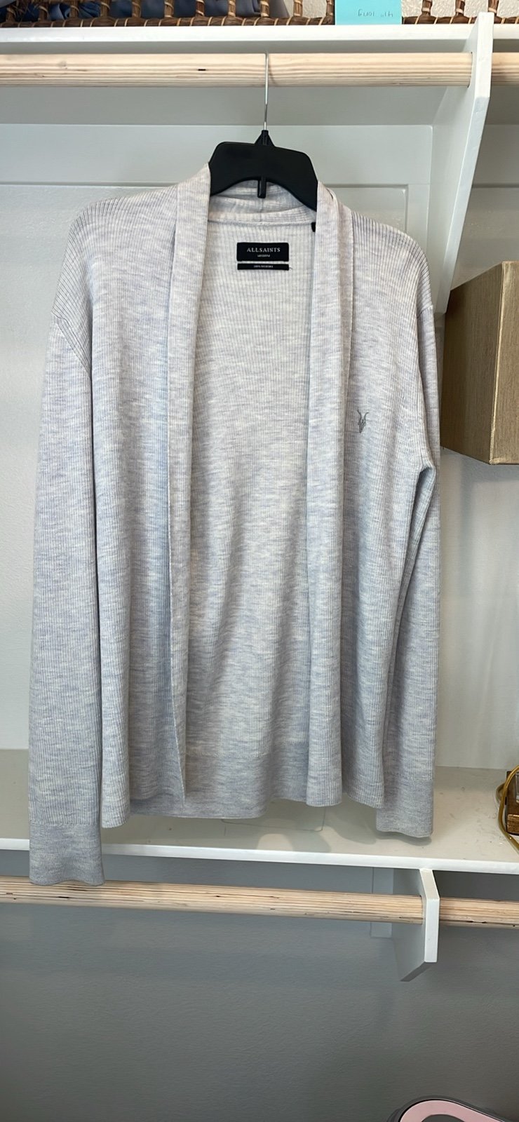 Men’s All Saints Grey Cardigan Medium