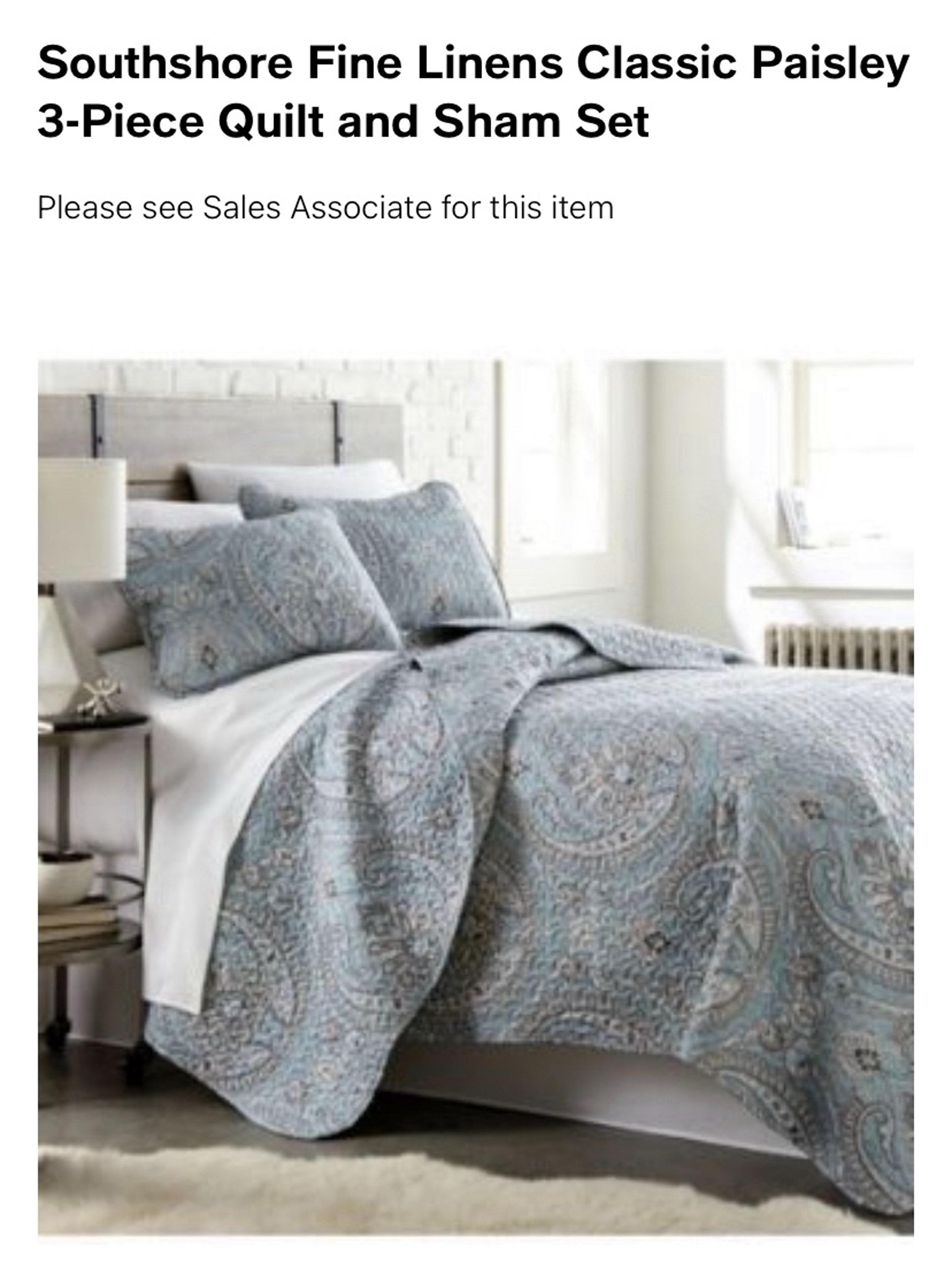 Paisley twin size quilt