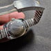 Vintage Celenic 17 Rubis Mechanical Wind Ladies Watch Silver Tone Blue Date Just