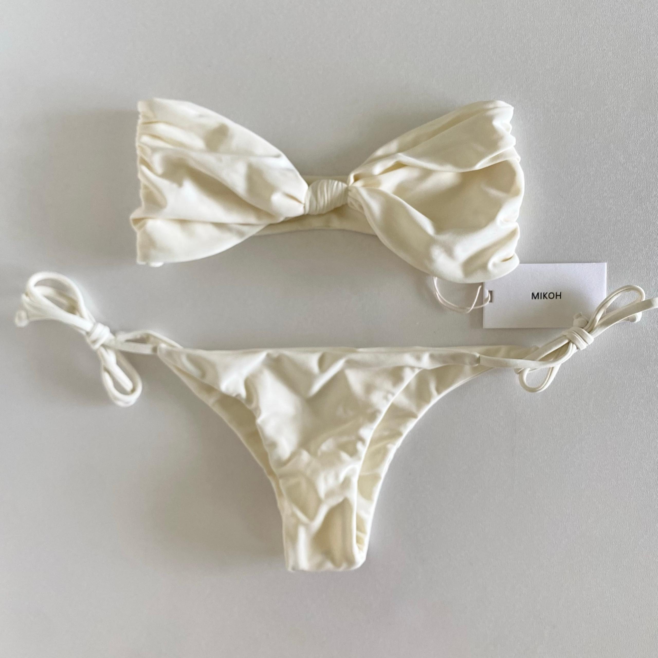 NEW MIKOH “Carmel” top & “Venice” bottom in Ivory -Size XS