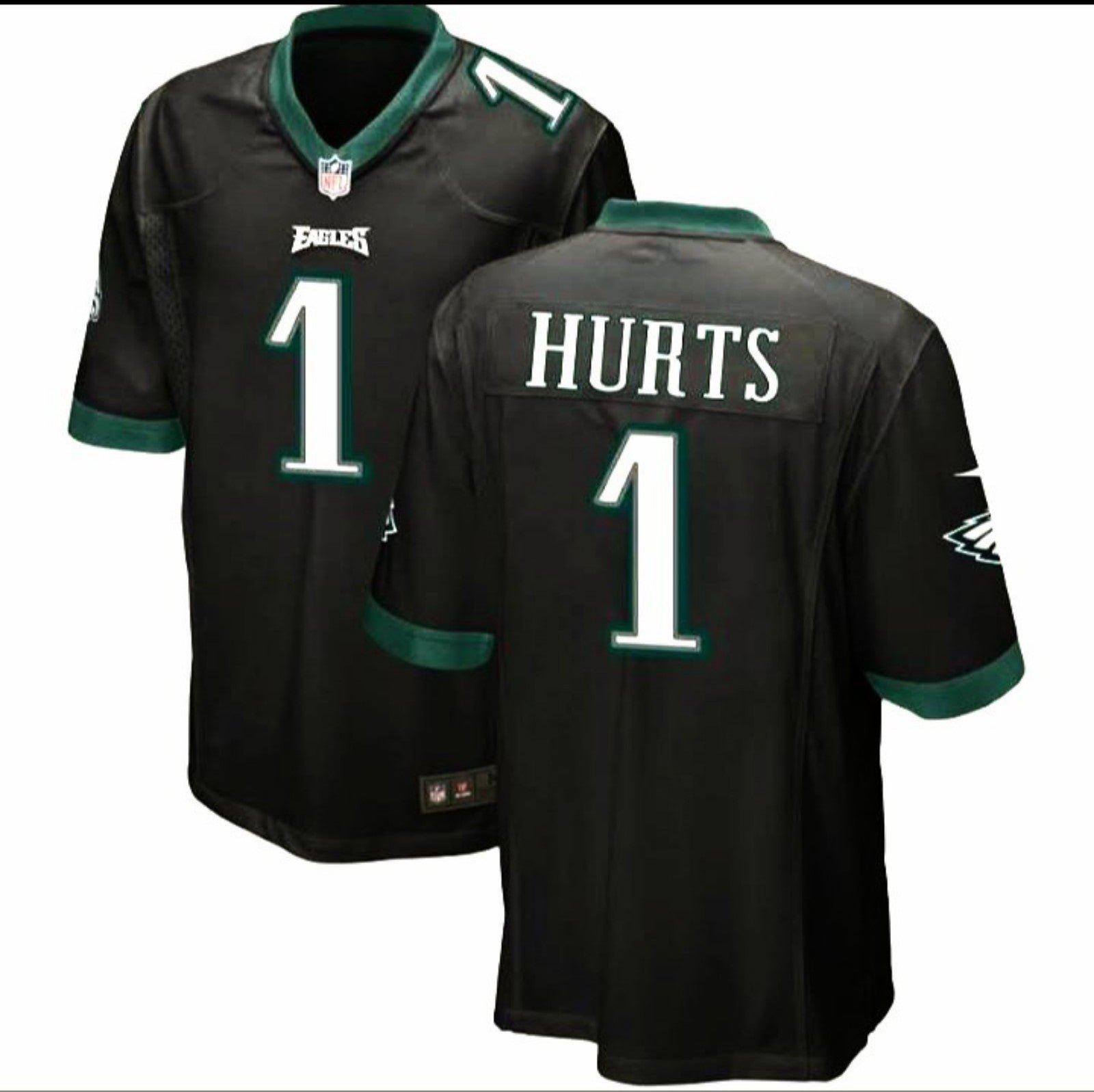Jalen Hurts #1 Eagles QB Jersey XL or Large Stitched.