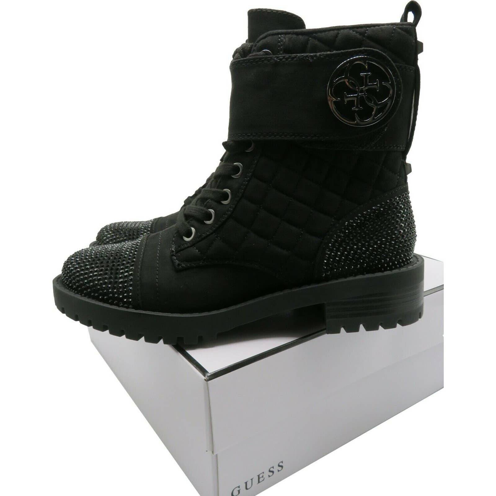 GUESS Women's HEATHIRY Rhinstone Quilted Booties