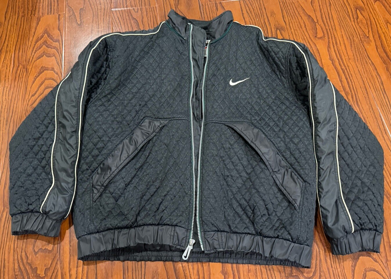 Vintage 90s Nike Big Swoosh Puffer Jacket Large