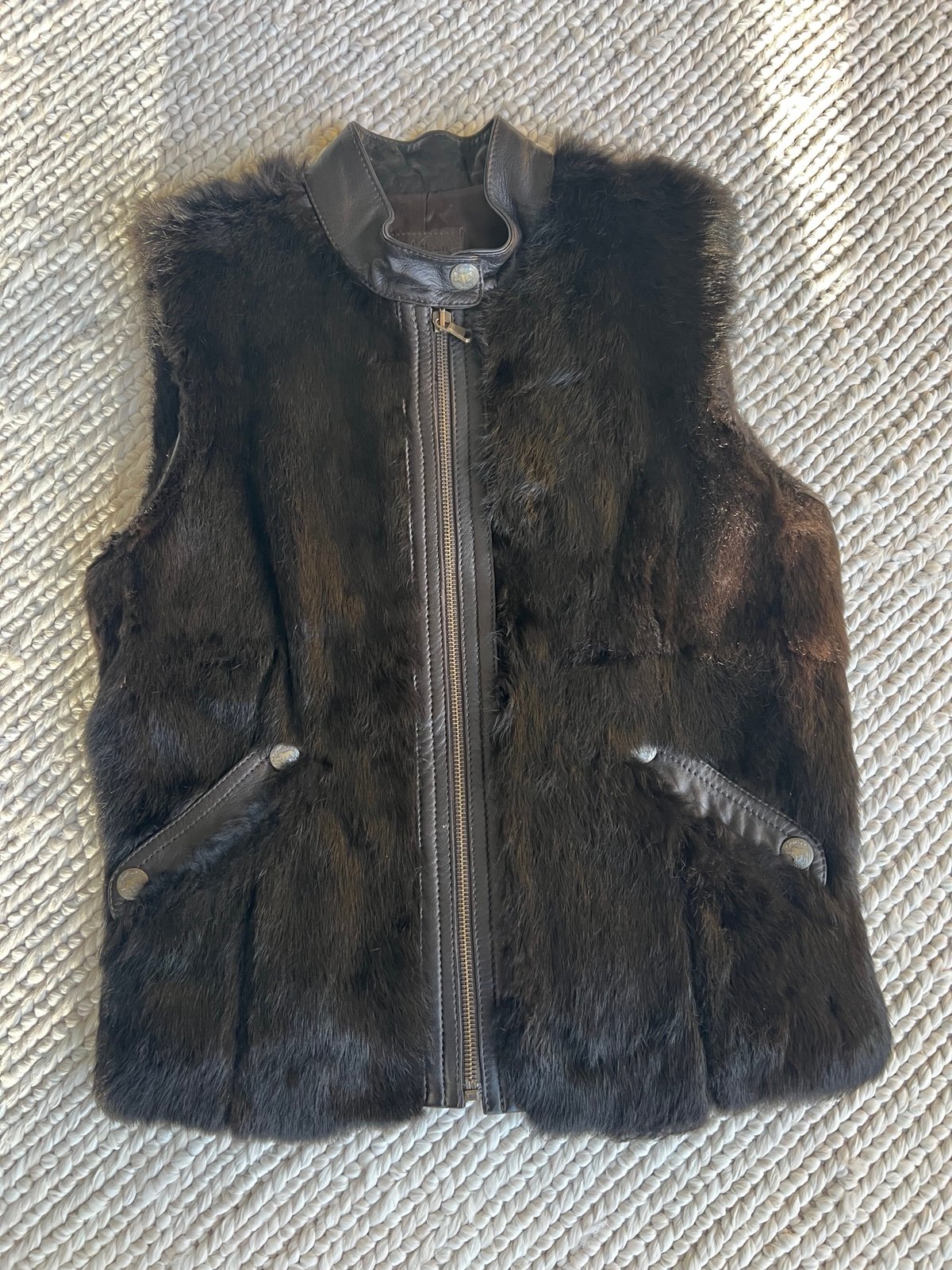 rabbit fur vest