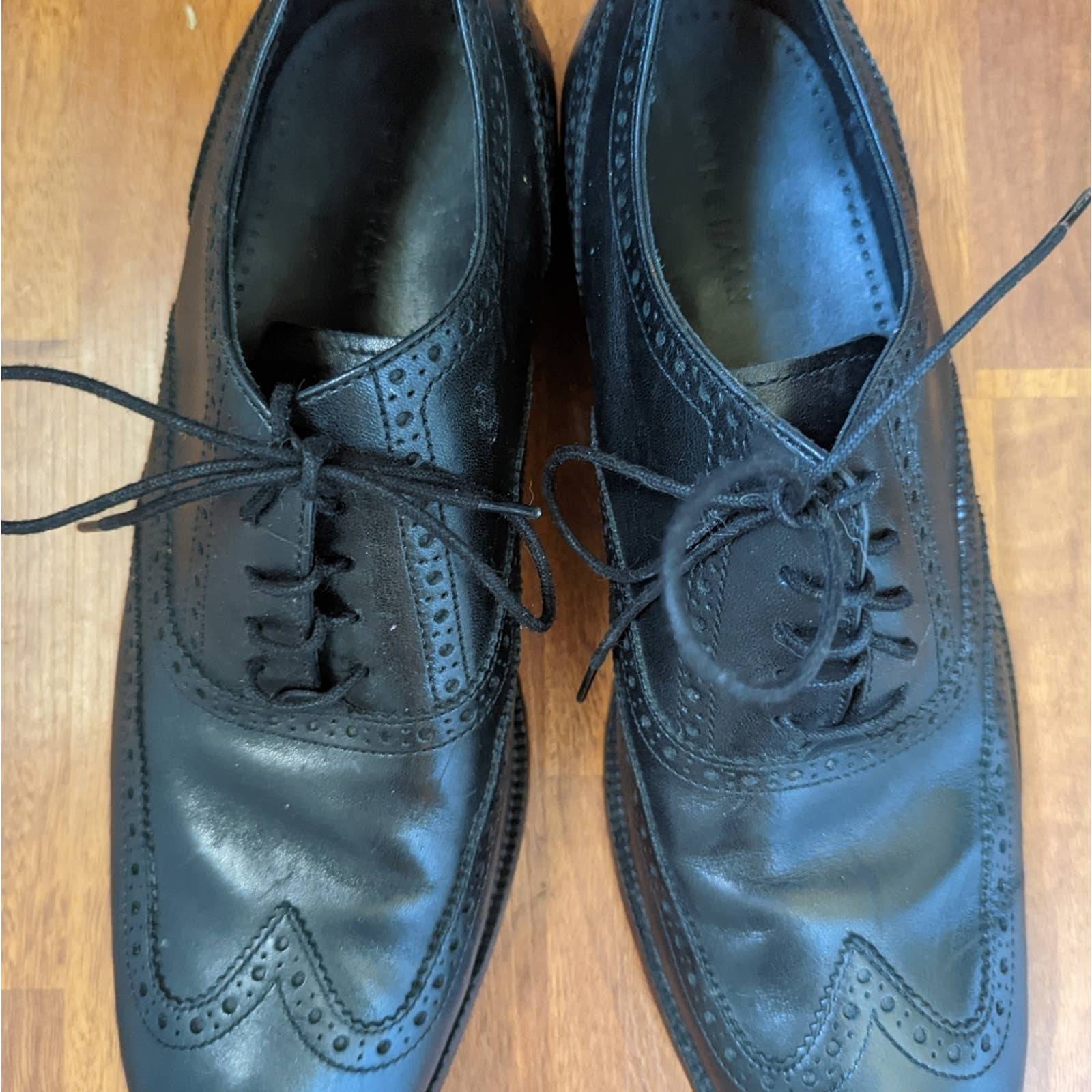 Cole Haan Batlin II 180 Men's Wingtip Oxfords Dress Shoes Size 12 Leather Black