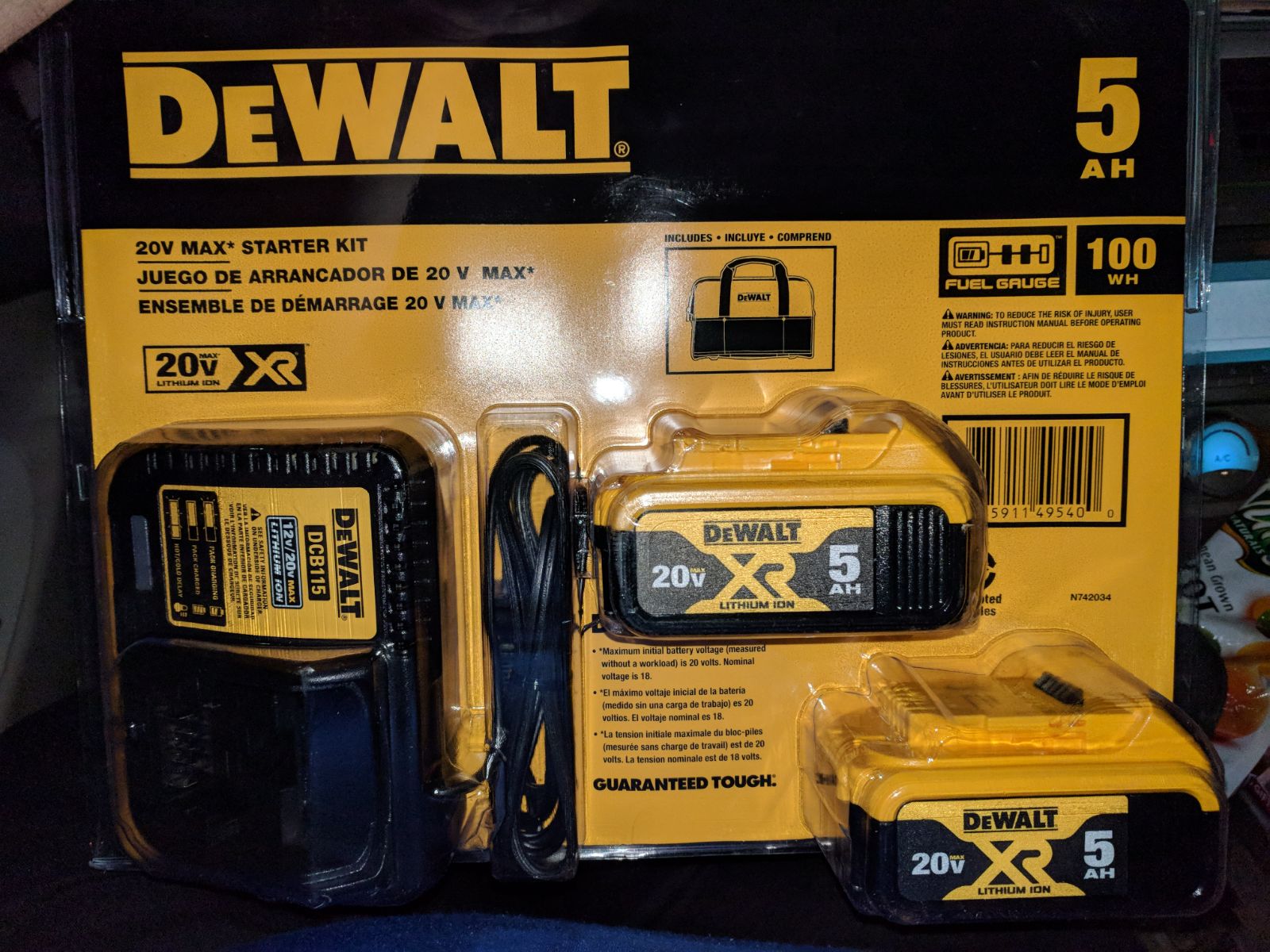 DeWalt battery kit