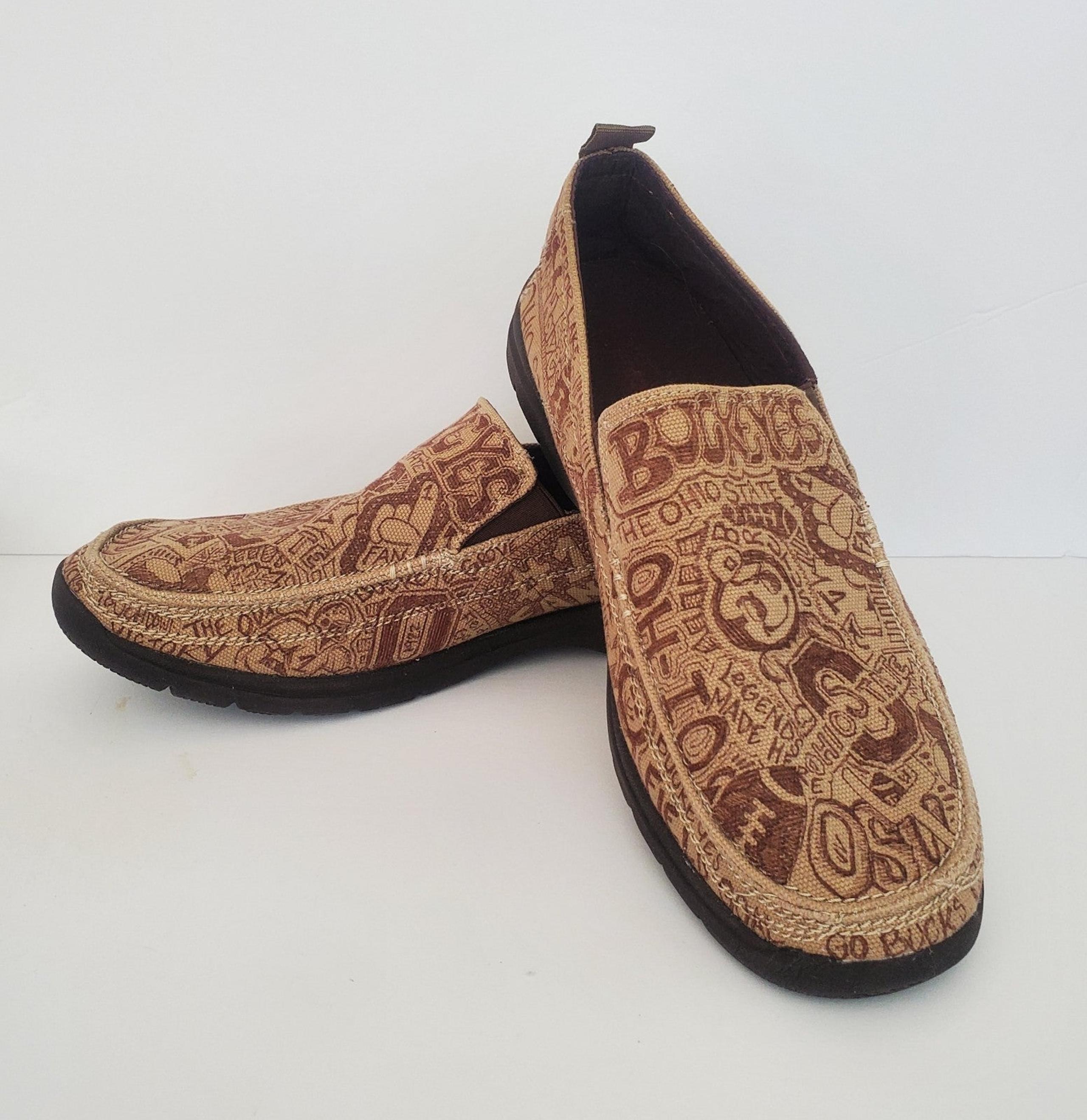 Dexter Ohio State University Buckeyes Football Men's 10 Slip-On Canvas Shoes