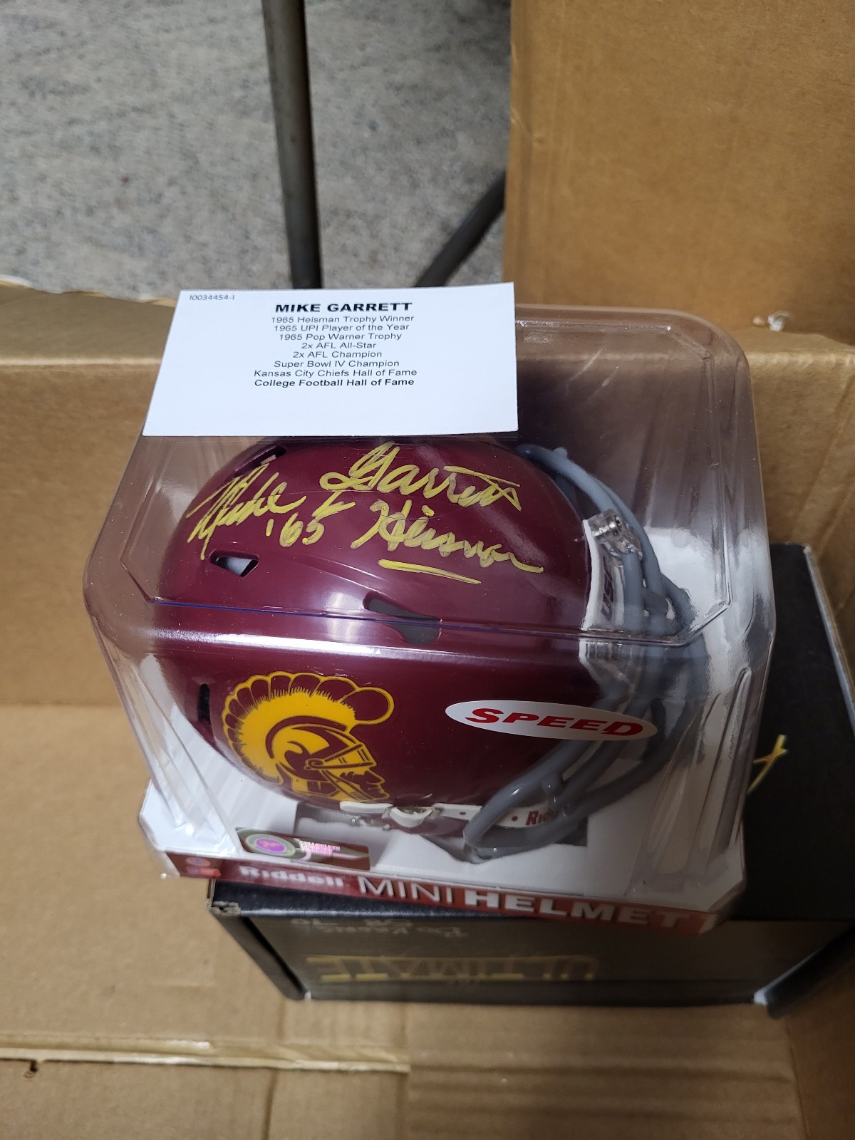 Mike Garrett mini helmet