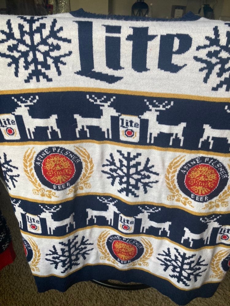 miller lite ugly christmas sweater