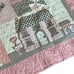 Handmade Baby Crib Quilt Blanket Applique Pink Brown Girl Toys Puppy Turtle