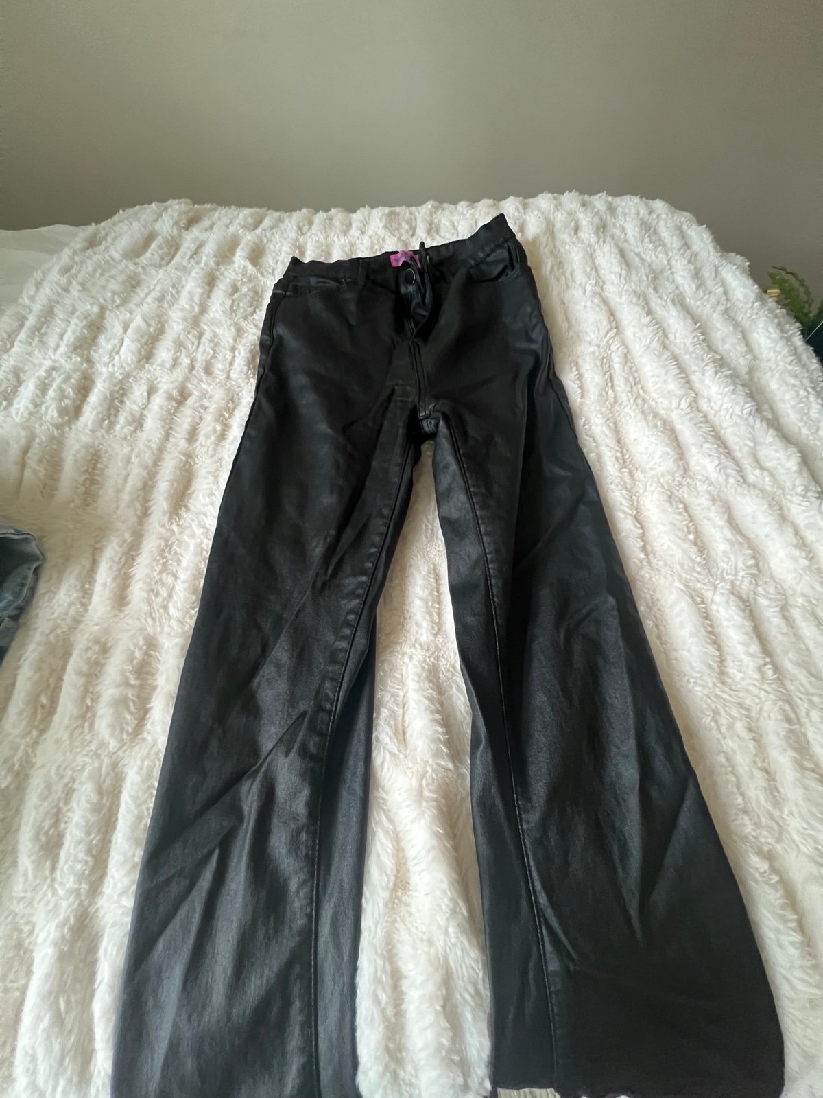 The Edikted Iconic Flare Leather Pants Size Small
