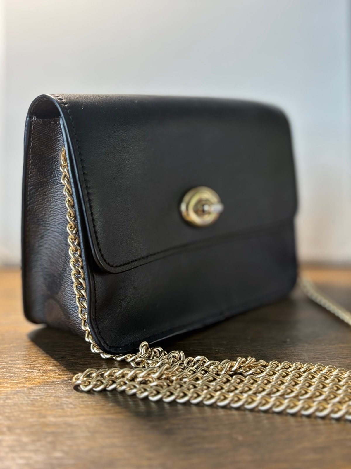 Coach Black Leather Bowery Crossbody Bag