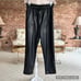 She & Sky Black Faux Leather Paperbag Cropped Pants M