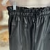 She & Sky Black Faux Leather Paperbag Cropped Pants M