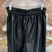 She & Sky Black Faux Leather Paperbag Cropped Pants M