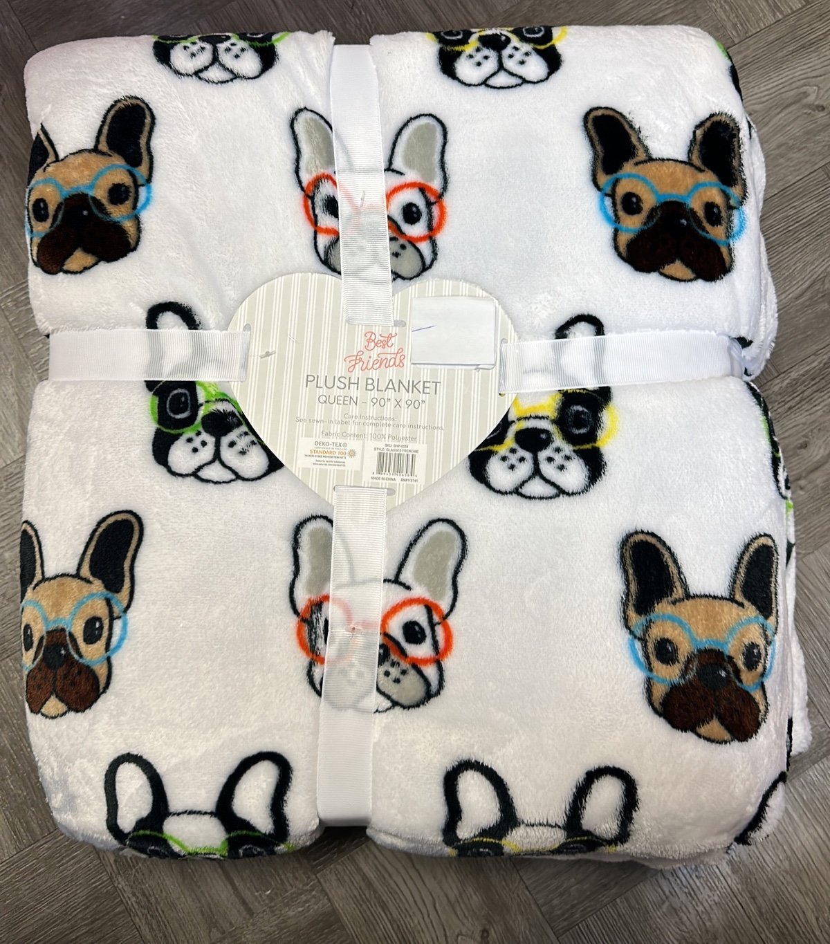 Frenchie QUEEN plush blanket