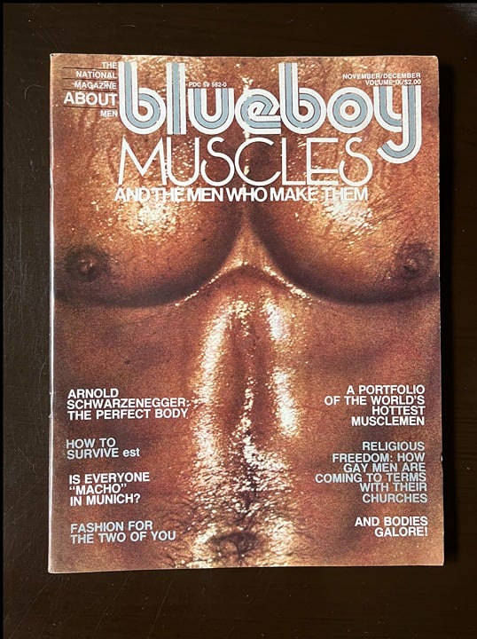Rare! BLUEBOY July August 1976 ARNOLD SWARZENEGGER Nude Beach RICHARD NIXON gay