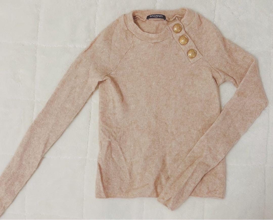 BALMAIN Beige Sweater 34