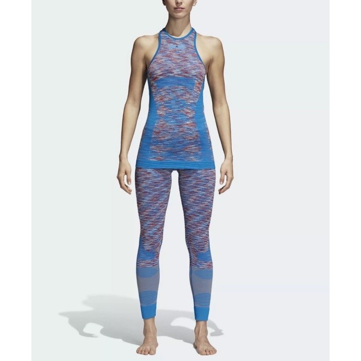 Adidas by Stella McCartney Yoga Seamless Space Dye Tank Top Blue Size M