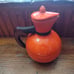 Vintage orange ringware teapot