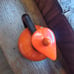 Vintage orange ringware teapot