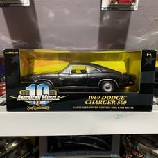 1969 CHARGER 500 CHROME /BLACK CHASE CAR 1/1000 1/18 :DIECAST #36673 Ertl