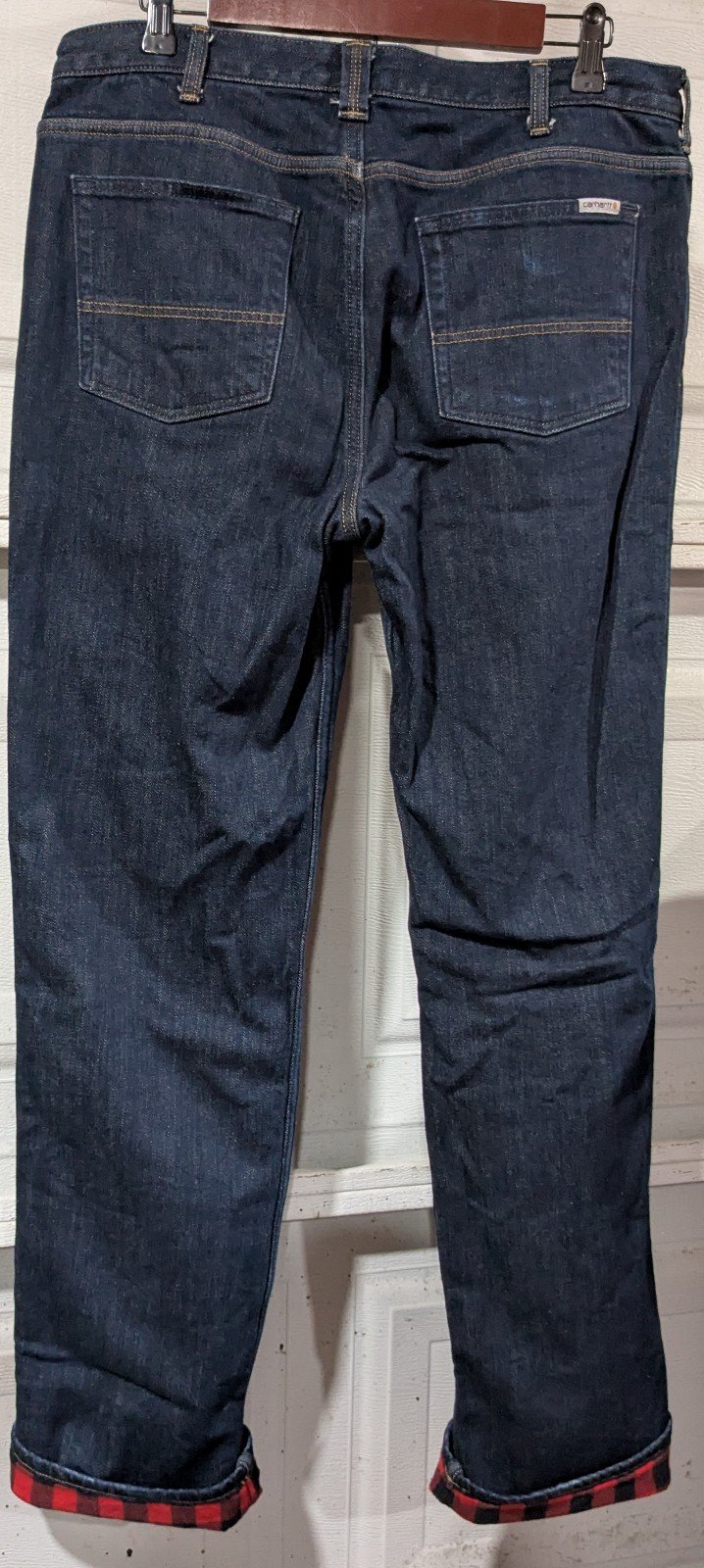 CARHARTT Women's Jeans Size 12 34x33 Regular Fit Straight Stretch k8540