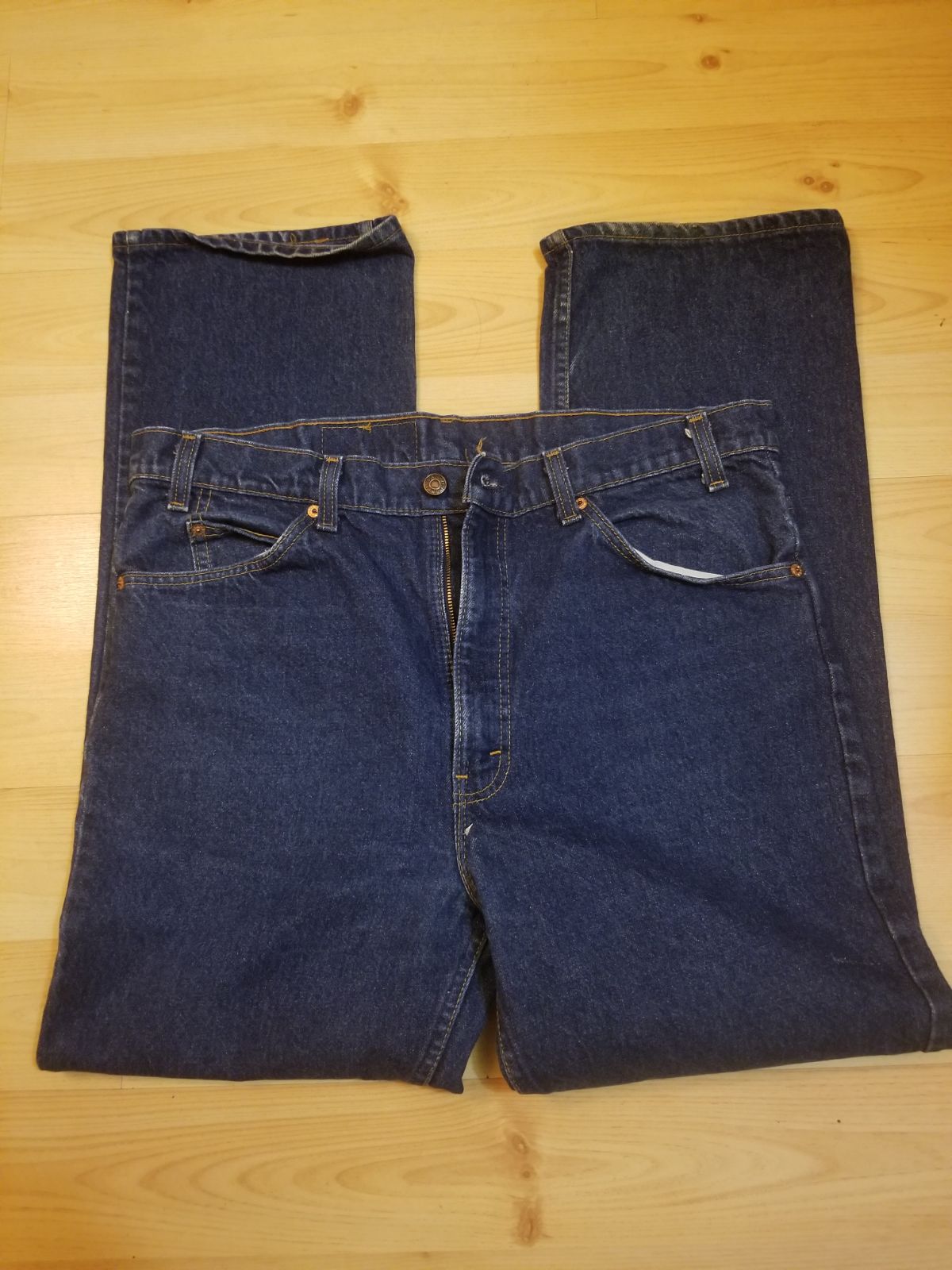 Vintage Levi's 517 Orange Tab Size 38x31 Dark Blue Wash