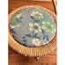 Vintage Sewing Basket With Fabric Lining and Pin Cushion Inside Hinged Lid