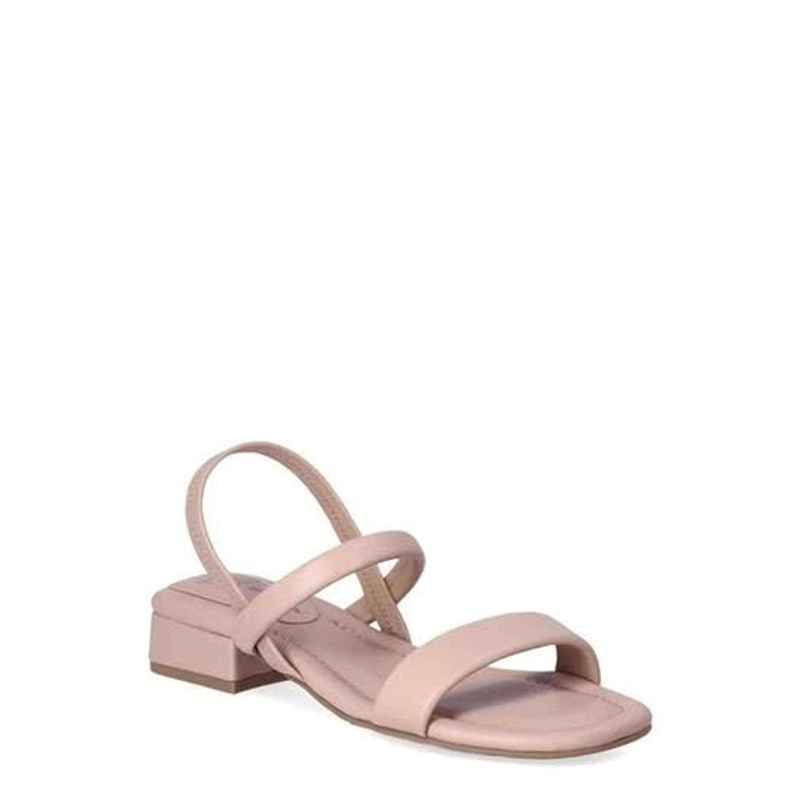 Brand New Time and Tru Women's Slingback Low Block Heel Sandals, Tan, Size 7.