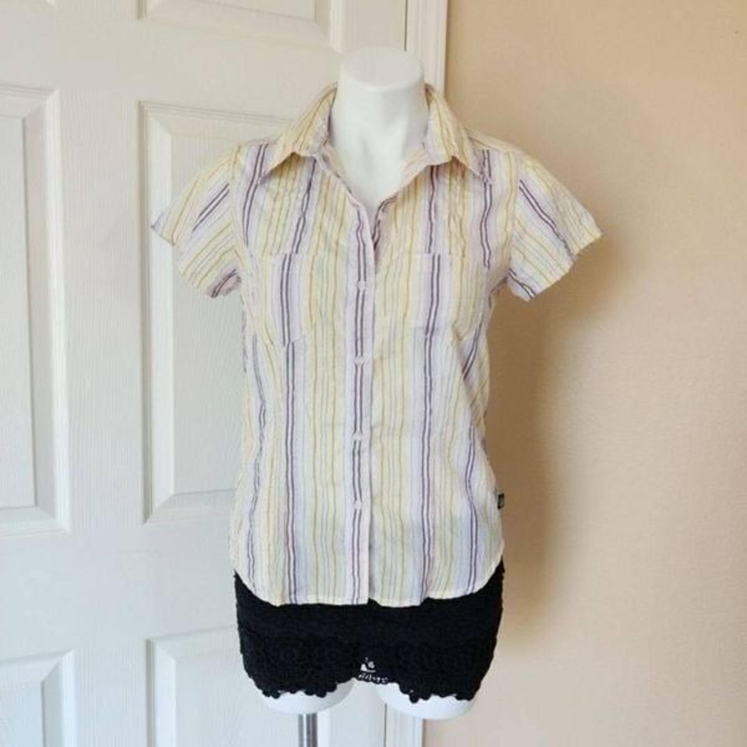 The North Face striped button up shirt S