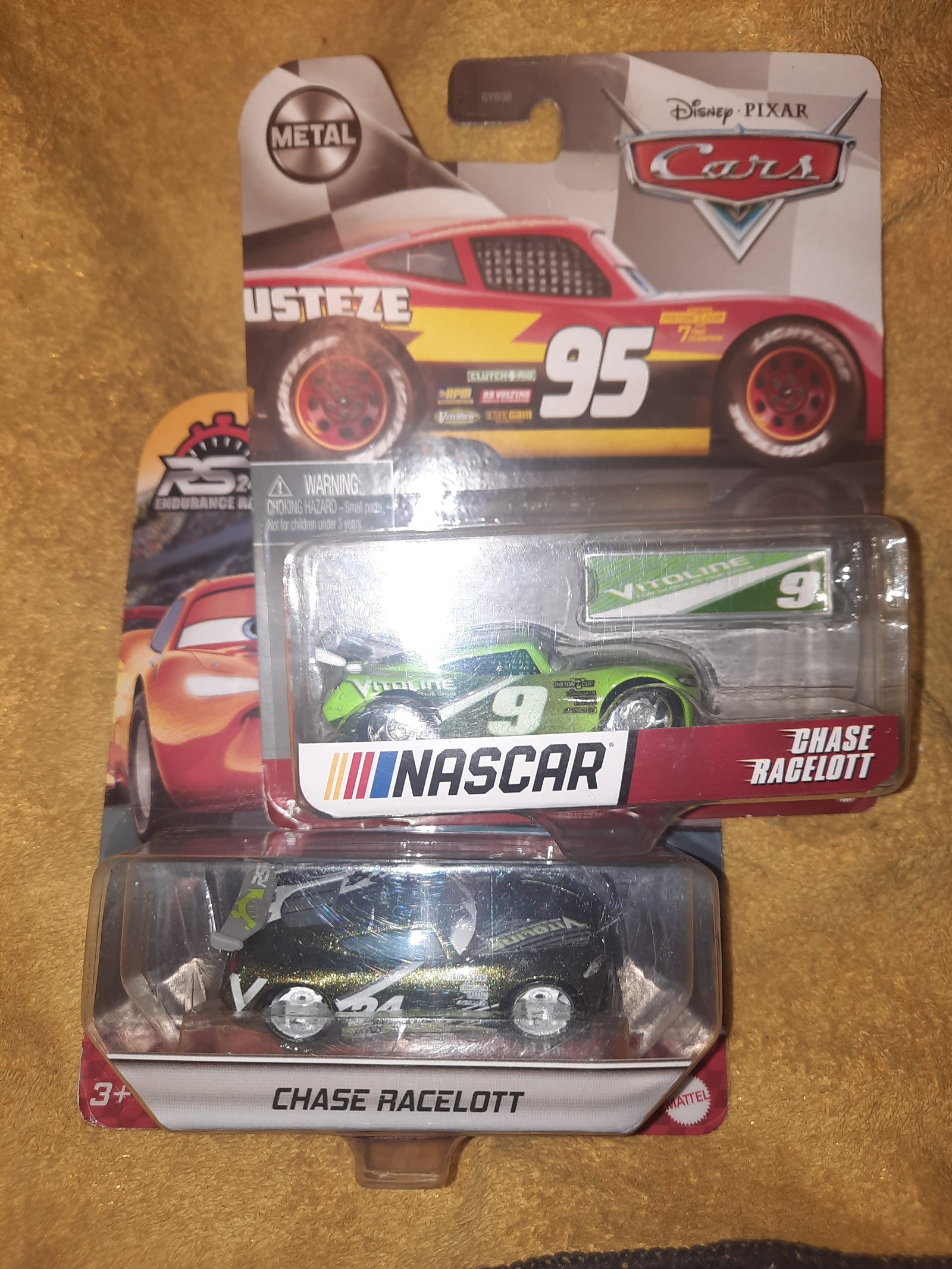 Disney Pixar cars Chase Racelott & Racelott color shift paint