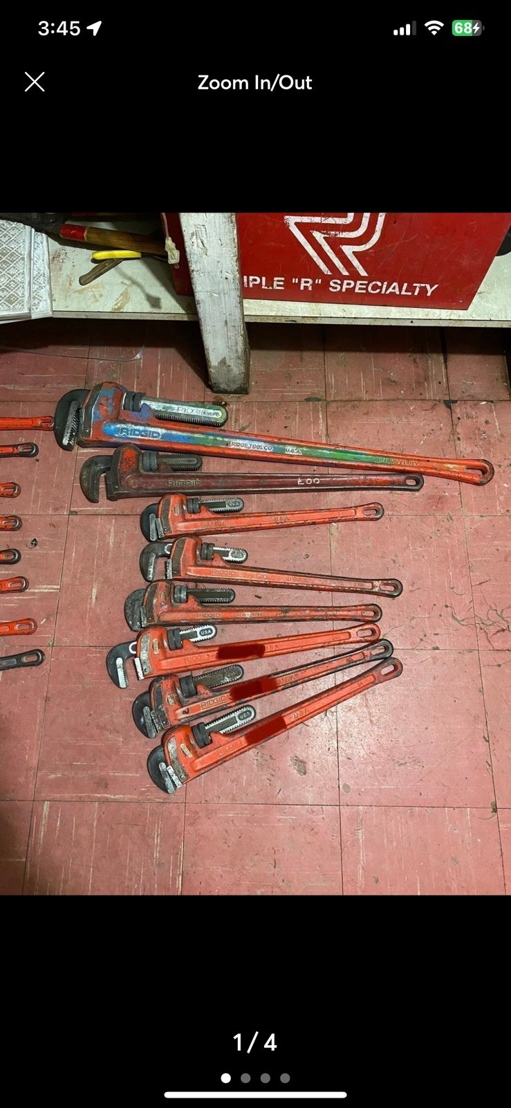 Ridgid 24” steel pipe wrench