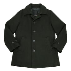 VAN Jacket Quilted Cross-Stitch Finish Half Coat Green M