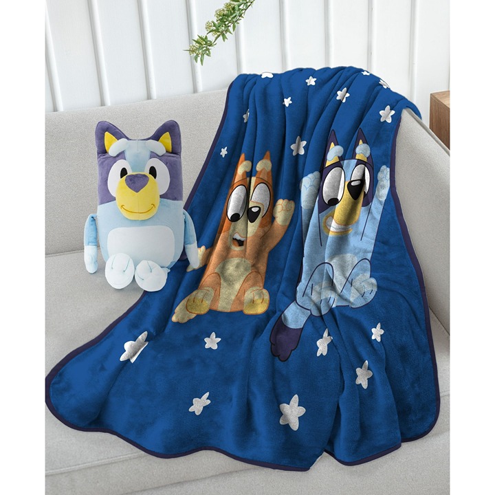 Bluey In The Dreams Blue Throw, 46 in x 60 in