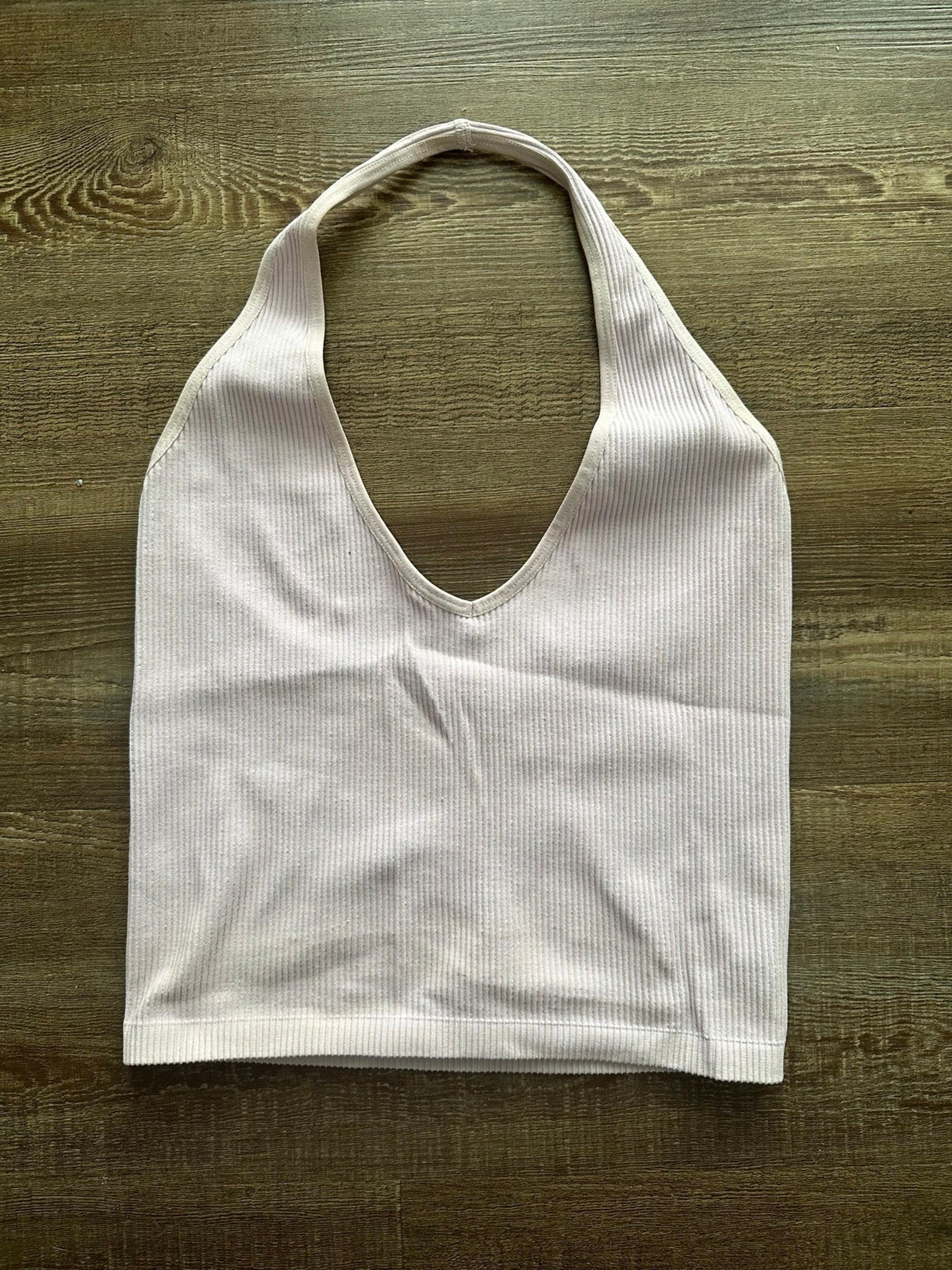 Baby pink Urban Outfitters halter crop top