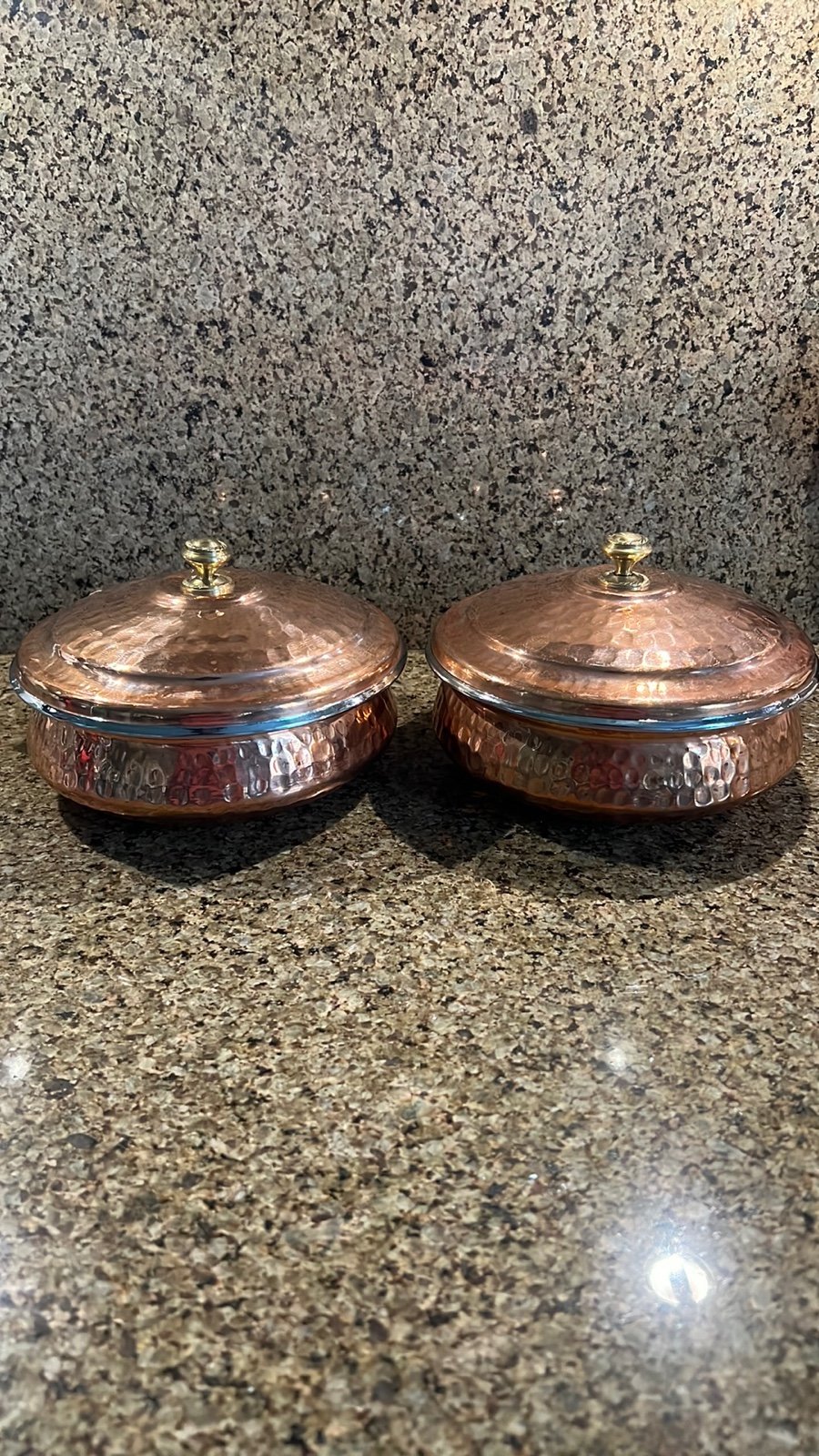 Hammered Copper Set of Containers