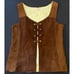 Custom Handmade Vintage Brown Soft Leather Brown Vest L Snap Button MCM 960A