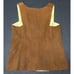 Custom Handmade Vintage Brown Soft Leather Brown Vest L Snap Button MCM 960A