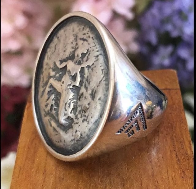 Silpada Sterling Silver Roman Coin Ring R1901 Size 7