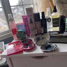 Bundle of facial products, Pearlessence, BDB, Bliss, hard candy
