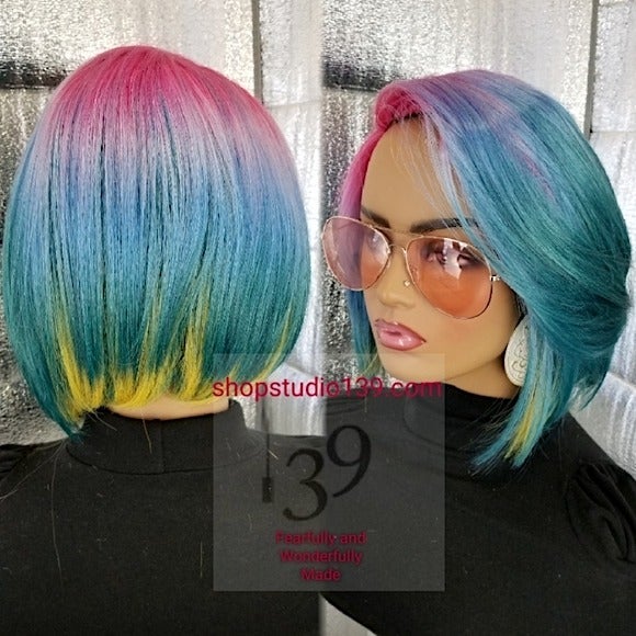 Color Explosion Celebrity bob wig