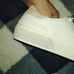 DOLCE VITA White Zina Distressed Sneakers - 8.5