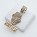 14K Gold Plated Cubic Zircon Pendant, INUS1BR018