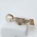 14K Gold Plated Cubic Zircon Pendant, INUS1BR018