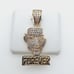 14K Gold Plated Cubic Zircon Pendant, INUS1BR018